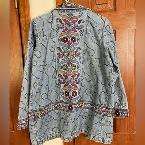 Embroidered denim jacket